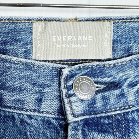 EVERLANE The 90s Cheeky Jean high rise strength leg size 30 Crop - Picture 6 of 13